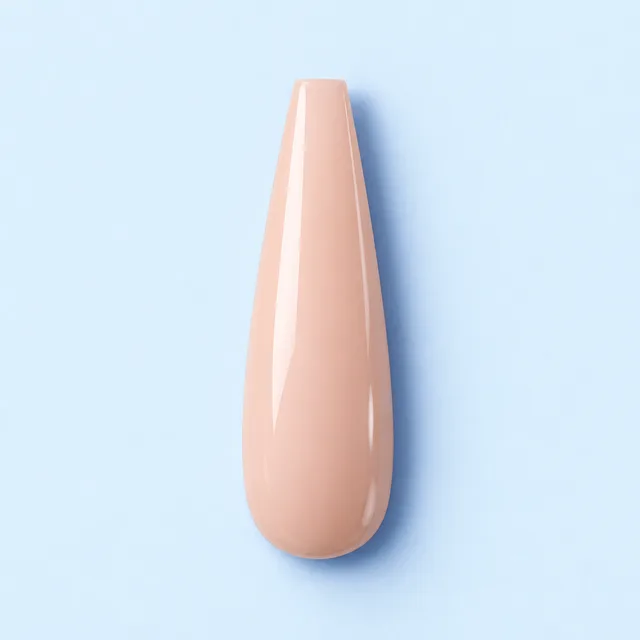 Échantillon illustratif : forme d’ongle Ballerine, finition nude