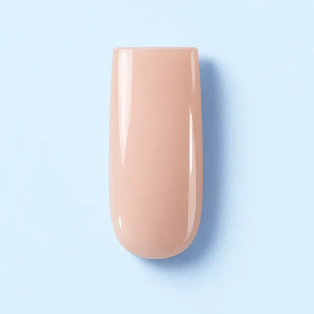 Échantillon illustratif : forme d’ongle Carrée, finition nude