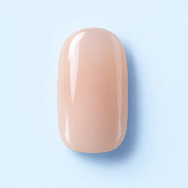 Échantillon illustratif : forme d’ongle Ronde, finition nude